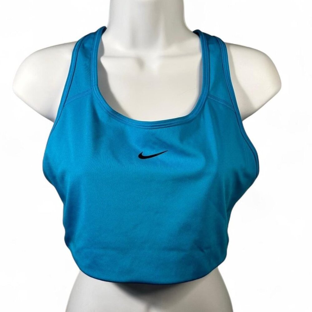 Nike Swoosh Medium-Support Sports Bra in Electric Blue